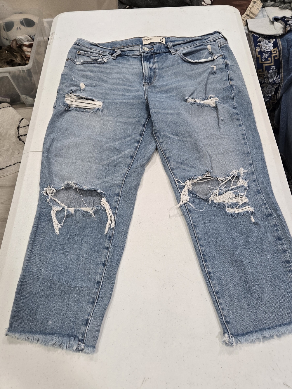 Distressed Light Blue Women’s Jeans